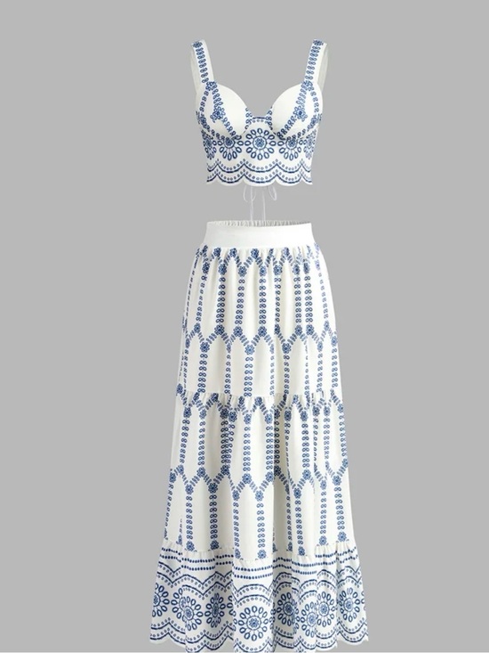 Commense Other - Commense White Maxi Skirt with top set